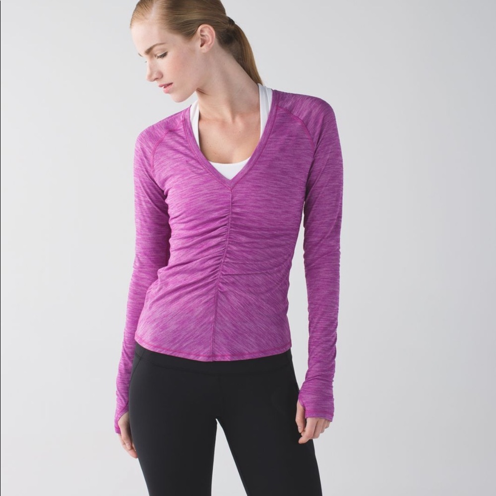 Lululemon Interval Long Sleeve Ultra Violet Tee